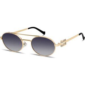 Retro-Chic Oval Sunglasses –’90s Mini Oval Metal Frame Shades | UV400 Protection
